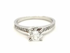 Bague Solitaire Or blanc Diamant