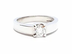 Bague Solitaire Or blanc Diamant