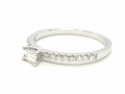 Bague Solitaire Or blanc Diamant