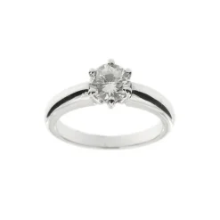 Bague solitaire Or blanc Diamant