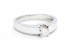 Bague Solitaire Or blanc Diamant
