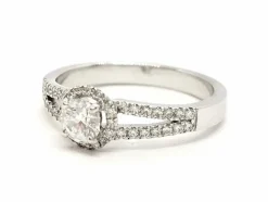 Bague Solitaire Or blanc Diamant