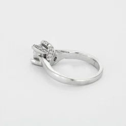 Bague Solitaire or blanc et diamants