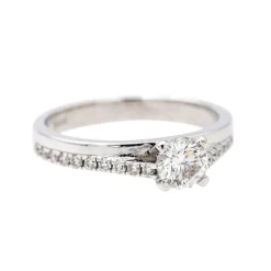Bague Solitaire Or blanc Diamant