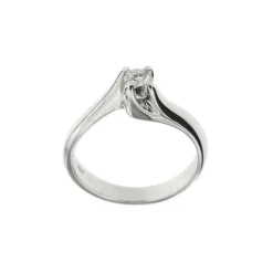 Bague solitaire Or blanc Diamant