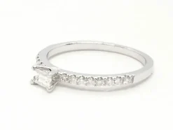 Bague Solitaire Or blanc Diamant