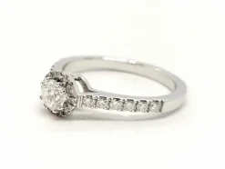 Bague Solitaire Or blanc Diamant