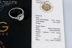 Bague solitaire Or blanc Diamant