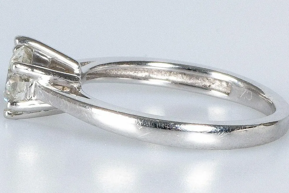 Bague solitaire Or blanc Diamant