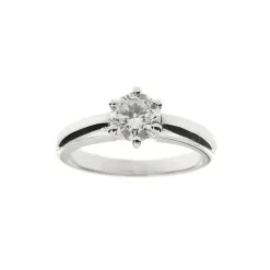Bague solitaire Or blanc Diamant