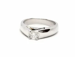 Bague Solitaire Or blanc Diamant