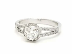 Bague Solitaire Or blanc Diamant