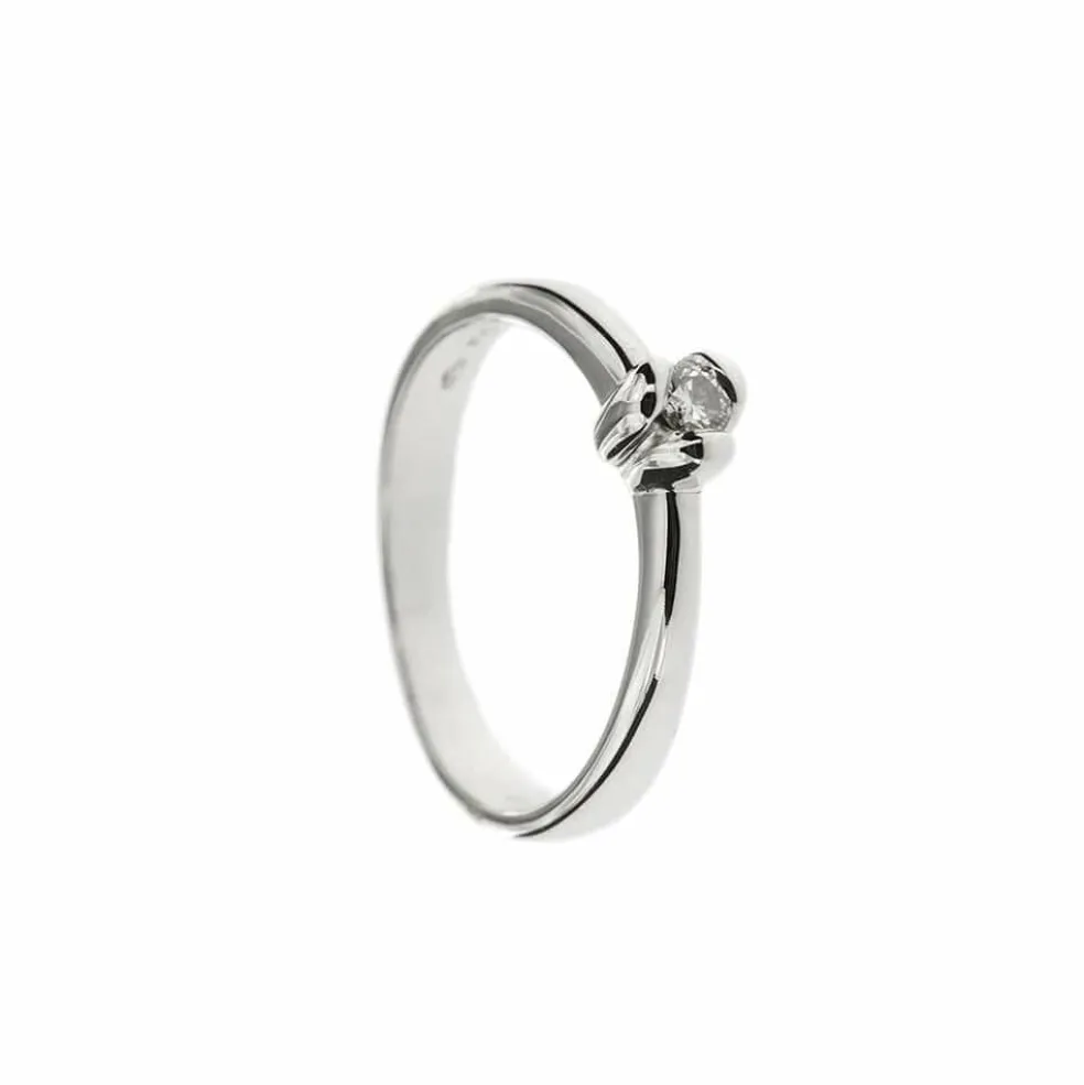 Bague solitaire Or blanc Diamant