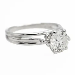 Bague Solitaire Or blanc Diamant