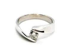 Bague Solitaire Or blanc Diamant