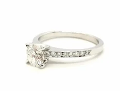 Bague Solitaire Or blanc Diamant