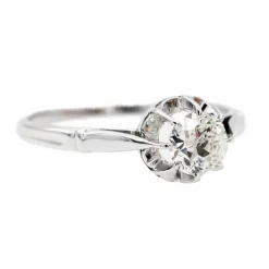 Bague Solitaire Or blanc Diamant