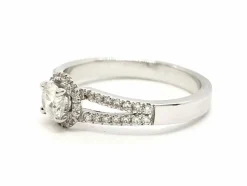 Bague Solitaire Or blanc Diamant