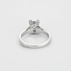 Bague Solitaire or blanc et diamants