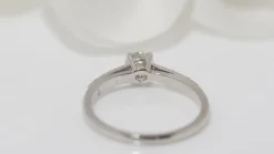 Bague Solitaire or blanc et diamant 0.41ct