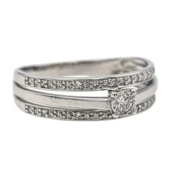 Bague Solitaire Or blanc Diamant