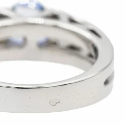 Bague Solitaire Or blanc Saphir
