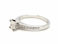 Bague Solitaire Or blanc Diamant