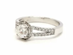 Bague Solitaire Or blanc Diamant