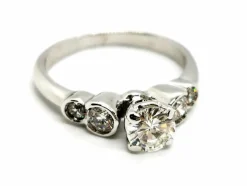 Bague Solitaire Or blanc Diamant