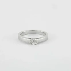 Bague solitaire Or blanc Diamants 0.50ct