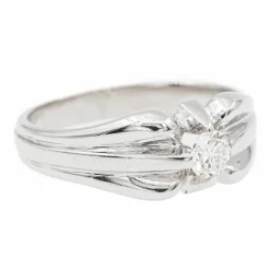 Bague Solitaire Or blanc Diamant