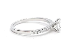 Bague Solitaire Or blanc Diamant
