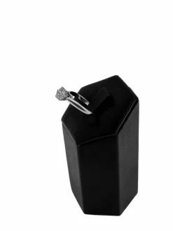 Bague solitaire or blanc certifiée HRD avec diamant naturel de 1,00 carat