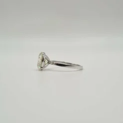 Bague solitaire or blanc diamant naturel LFG