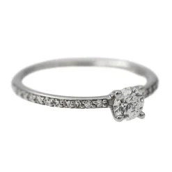 Bague Solitaire Or blanc Diamant