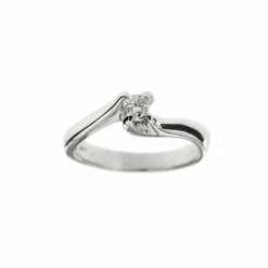 Bague solitaire Or blanc Diamant