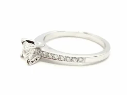 Bague Solitaire Or blanc Diamant