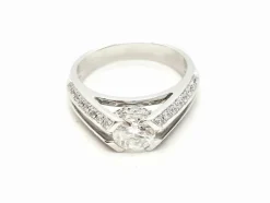 Bague Solitaire Or blanc Diamant