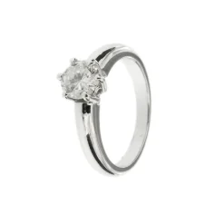 Bague solitaire Or blanc Diamant