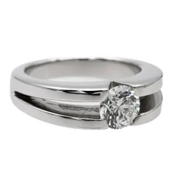 Bague Solitaire Or blanc Diamant