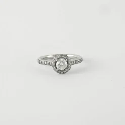 Bague Solitaire Or blanc Diamants
