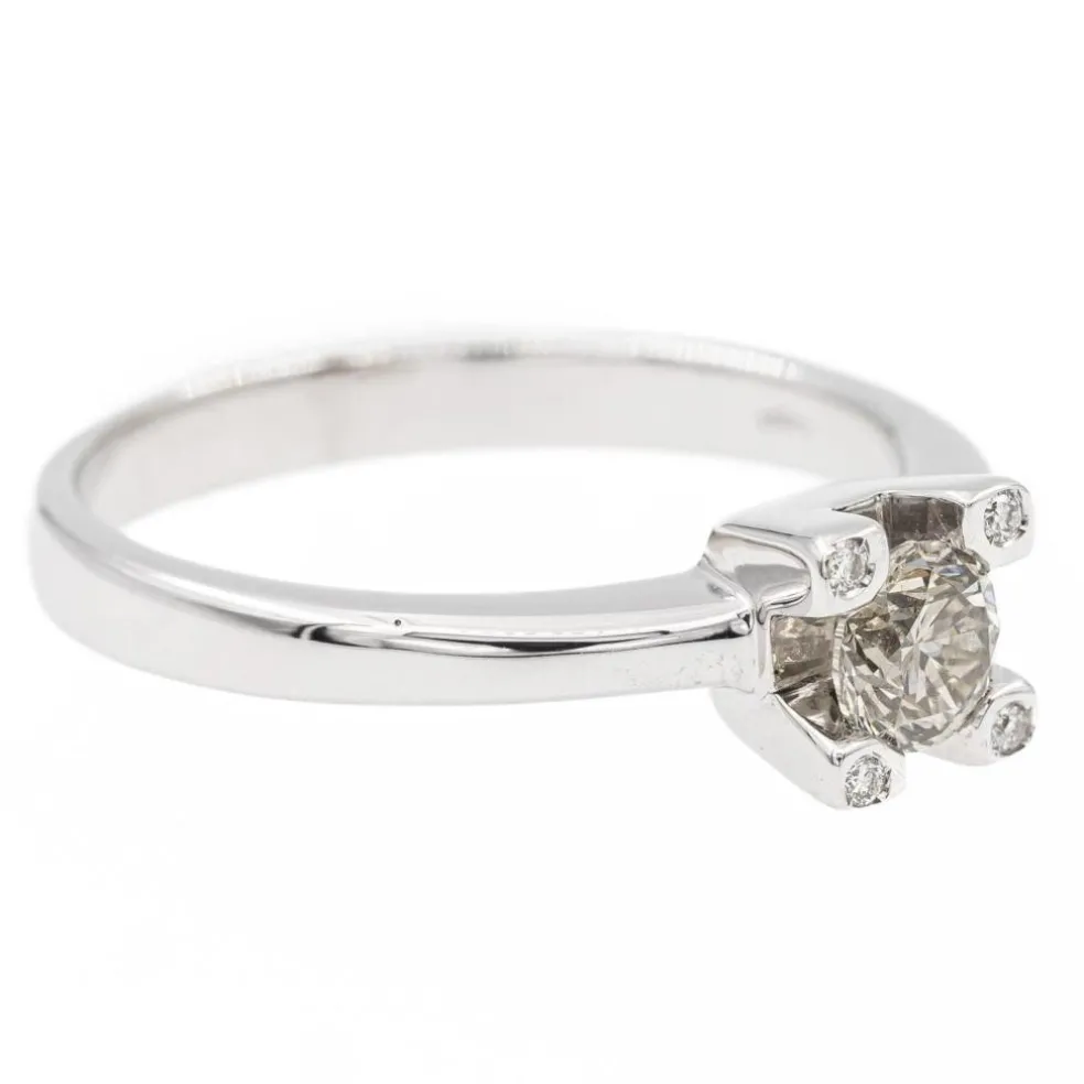 Bague Solitaire Or blanc Diamant