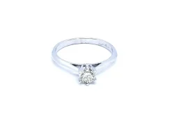 Bague Solitaire Or blanc Diamant