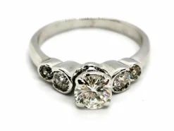Bague Solitaire Or blanc Diamant