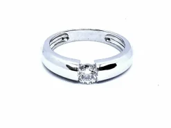 Bague Solitaire Or blanc Diamant