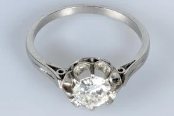 Bague solitaire Or blanc Diamant