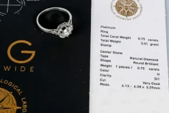 Bague solitaire Or blanc Diamant