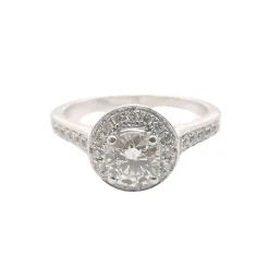 Bague solitaire or diamants