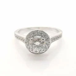 Bague solitaire or diamants