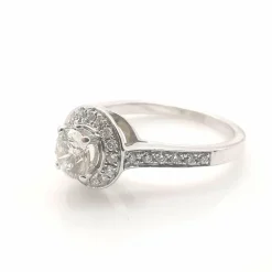 Bague solitaire or diamants
